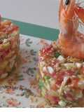 Tartar de aguacate y gambas