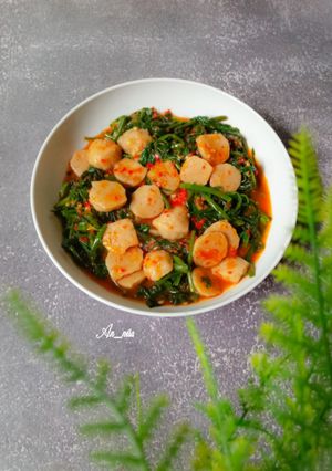 Foto resep Tumis Kangkung Bakso