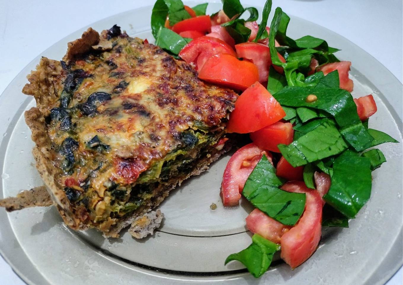 Tarta de espinaca con masa saludable 🤤