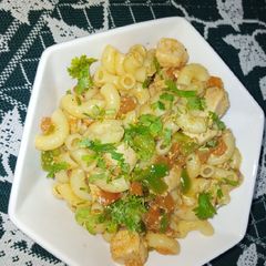 A picture of Tikka Masala Capsicum Macaroni.