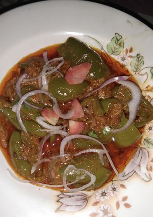 A picture of Shimla mirch ka salan.