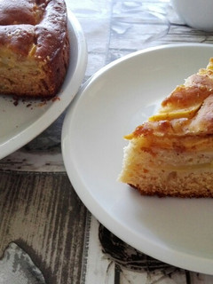 Una foto de Torta de manzanas verdes