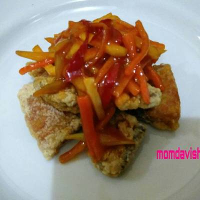 Resep Lele Crispy Manggo Sauce Oleh Momdavisha Cookpad