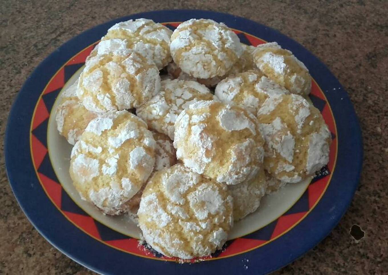 Galletas de coco y sémola/ comida de Marruecos