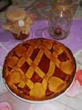 Crostata con confettura di albicocche e frolla all'olio