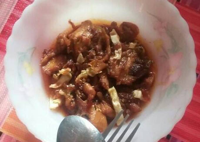 Resep Ayam gongso super pedasss, Enak