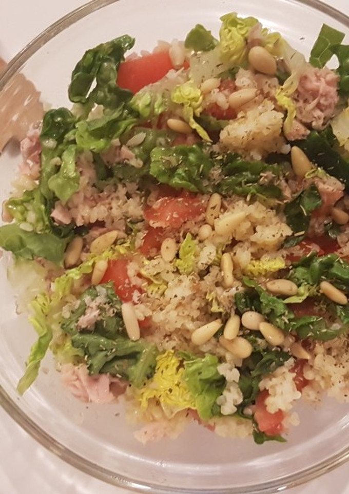 Una foto de Ensalada templada de bulgur