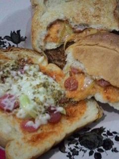 Foto resep roti bakar pizza teflon