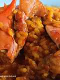 Arroz meloso de cangrejo azul