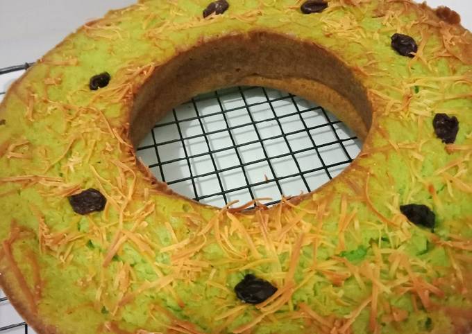 Resep Bolu tape pandan putih telur enak Anti Gagal
