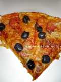 Pizza casera de salchicha