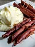 PAPAS🥔En Puré básico, con Rollitos de Jamón🥩Dulce...!