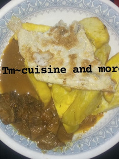 Sweetpotato with egg and farfesun kayan ciki ainihin hoton girkin