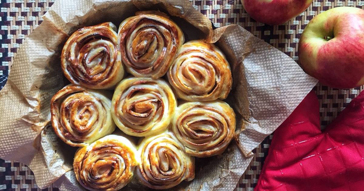 Булочки с яблоком и корицей готовим дома