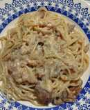 Pasta con hongos porcini cremosa (sin crema)