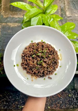 Foto resep Minced Beef Mushroom Saute
