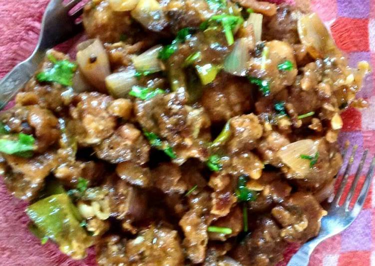 Soya chunks Manchurian