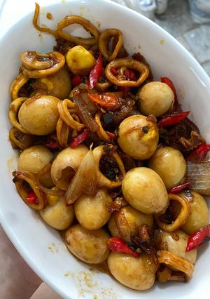 Foto resep Cumi telur puyuh saus mentega