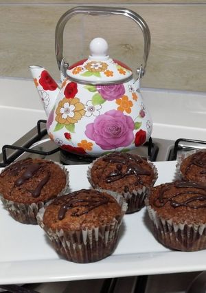 Una foto de Muffins integrales bajos en azúcar