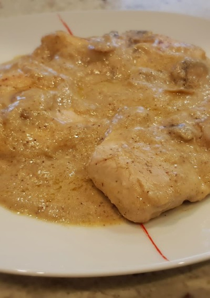 Una foto de Pechugas de pollo al cava