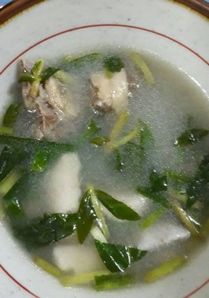 Hình của món Canh vịt nấu khoai sọ.