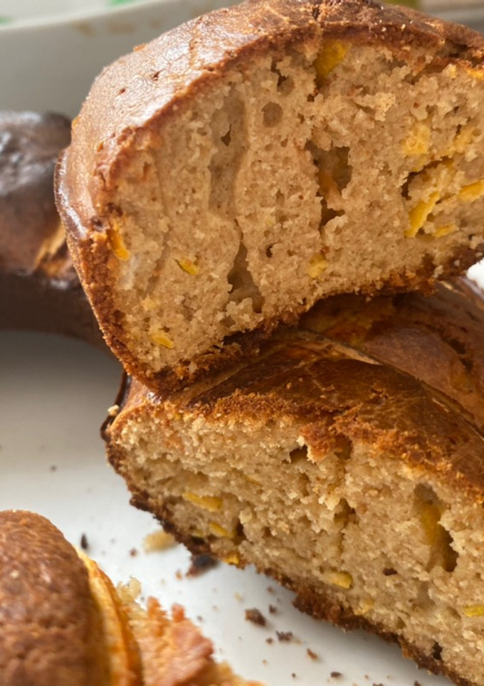 Una foto de Budín integral de pomelo y naranja! Sin azúcar