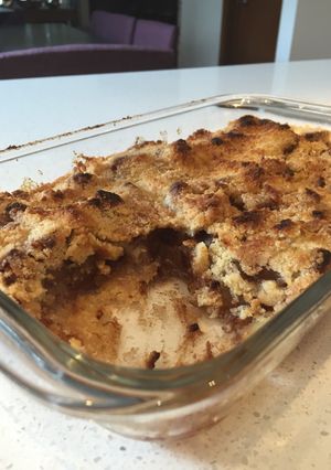 Una foto de Crumble de Manzana sencillo