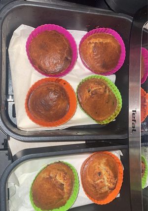Φωτογραφία της συνταγής Cupcakes χωρίς ζάχαρη με μήλα και blueberries