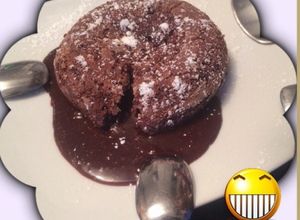 Una foto de Volcán de chocolate