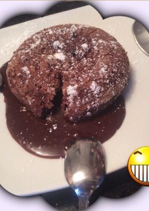 Una foto de Volcán de chocolate