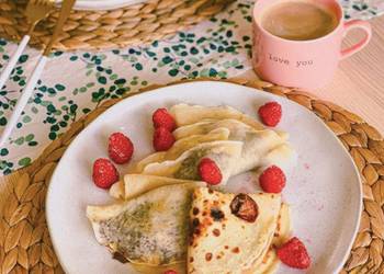 Best Recipe Crepes with Nutella and banana  Very Delicious