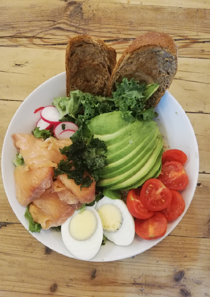 Una foto de Ensalada de kale