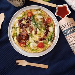 A picture of Spinach Omelette Foccasia.