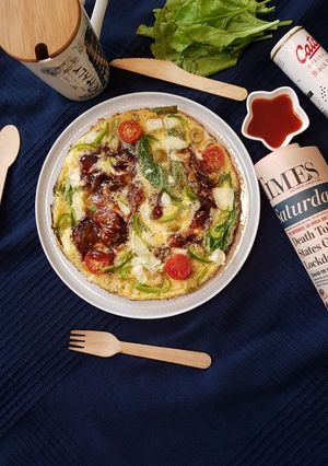 A picture of Spinach Omelette Foccasia.