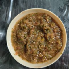 Mint and coriander chutney A picture of Mint and coriander chutney.