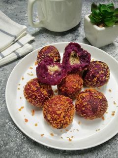 Foto resep Purple sweet potato cheese balls