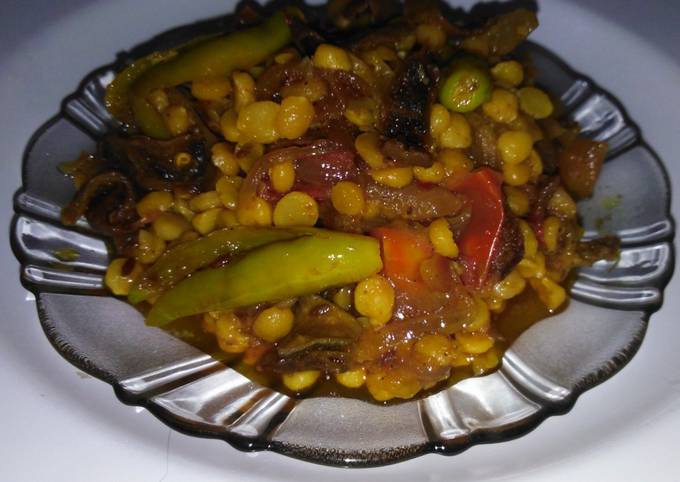 Spicy daal karela