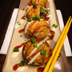 A picture of Homemade Shrimp Takoyaki.