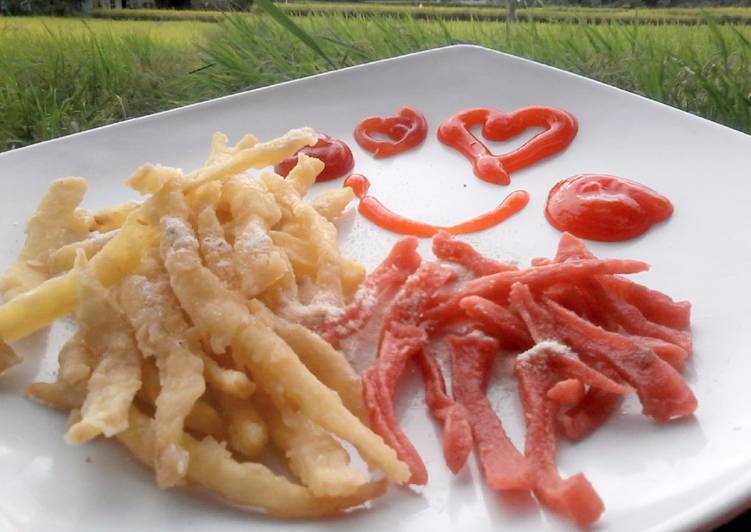 Kentang crispy mix sosis goreng 馃槉