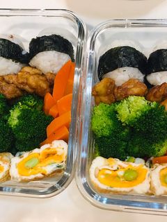 Foto resep Nasi bento (lunch box) rumahan / simpel tapi bergizi
