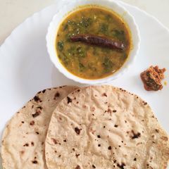 A picture of Dhaba style dal palak.