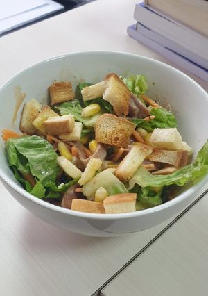 Foto resep Caecar Salad With Crouton Salad Sayur dengan krutong