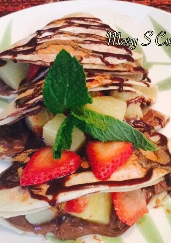 Una foto de Crepas con Nutella🍓🍍