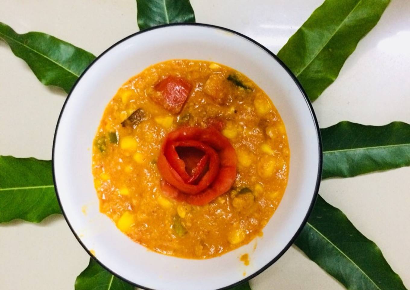 Tomato corn bhurata
