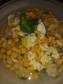 Foto resep Sweet corn n chiken soup with garlic (sup jagung manis)