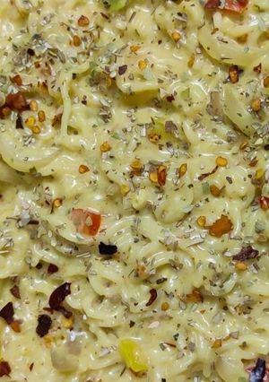 A picture of Vegetable. Creamy & Spicy Noodles.