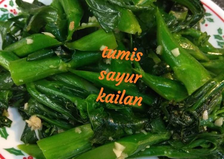 Resep Tumis sayur kailan Anti Gagal