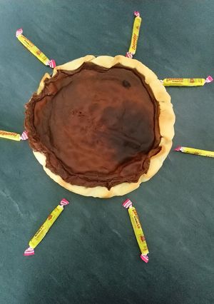 Une photo de Tarte au flan chocolat et carambar