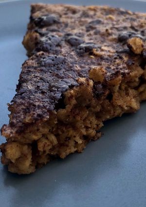 Mogyorókrémes-banános zabpehelytorta recept fotója