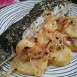 Rodaballo al horno con patatas